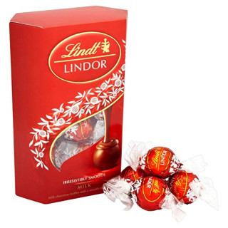 Bonboniera Lindt LINDOR Milk 600 g ČERVENÁ - MEGA balení - SUPER CENA !!!